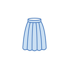 Skirt icon design with white background stock illustration