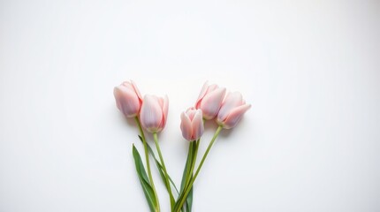 Fototapeta premium Elegant Pink Tulip with Soft Nude Background