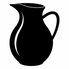 black ceramic jug