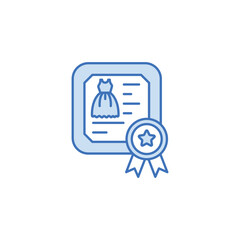 Fototapeta premium Certificate icon design with white background stock illustration