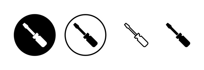 Screwdriver icon logo design. tools sign and symbol