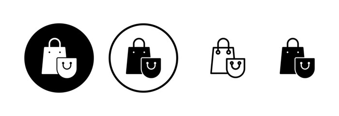 Shopping bag icon logo design. shopping sign and symbol