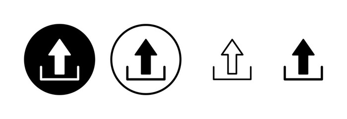 Upload icon logo design. load data sign and symbol