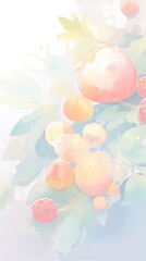 Blurred gradient Berry painting graphics pattern.