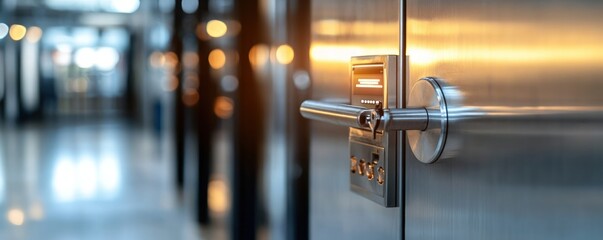 Metal door with combination lock security system access control