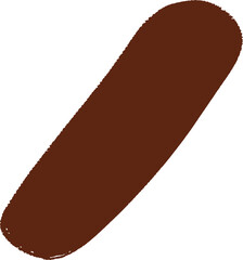 Diagonal dark brown brush stroke on white background