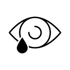eye icon. eye icon with feathers. vision icon. forbidden to see icon. crying icon .simple vector
