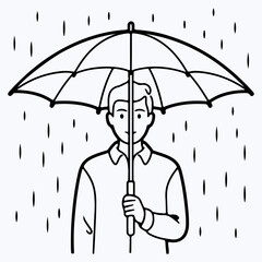 Person Carrying An Umbrella
