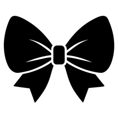 Simple Black Bow Clipart Icon Graphic Design