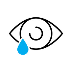 eye icon. eye icon with feathers. vision icon. forbidden to see icon. crying icon .simple vector