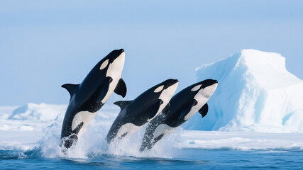 Obraz premium Orcas