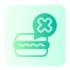 no junk food gradient icon