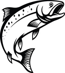 Fish Vector Illustration with Marine and Fishing Design Elements