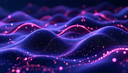 Obraz premium 3D dynamic scene of a half-robotic panther and a half-human cyborg teaming up, glowing neon circuits and holographic tech elements surrounding them (6)