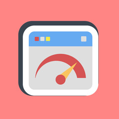 Sticker internet speed. Internet network elements.