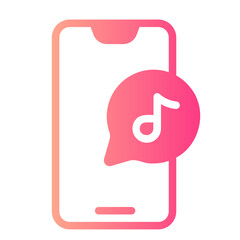 music  gradient icon
