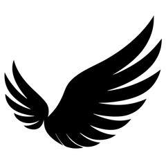 Black Wings Silhouette Design Graphic Element