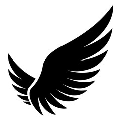 Black Wing Abstract Design Graphic Element
