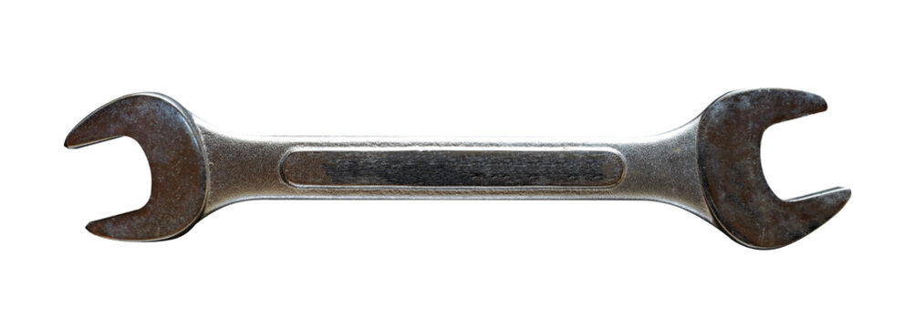 rusty wrench key isolated