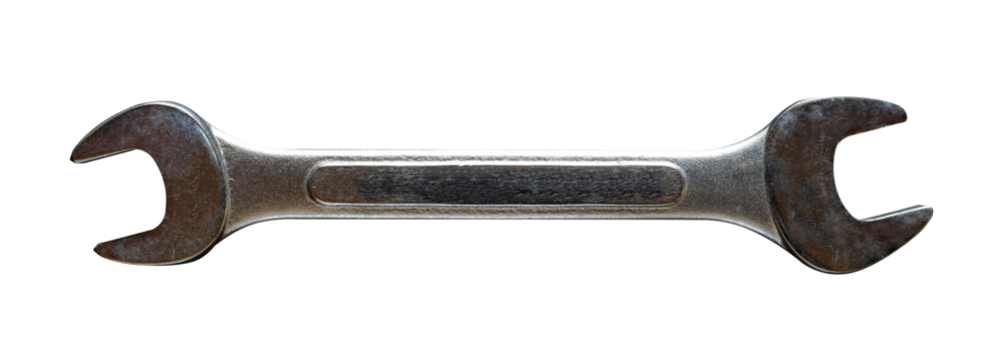rusty wrench key isolated - Powered by Adobe