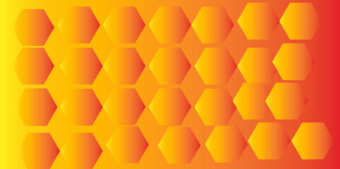 Abstract geometric yellow honeycomb bee pattern vector illustration