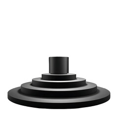 Black Circular Stacked Platforms Display