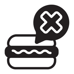 no junk food glyph icon
