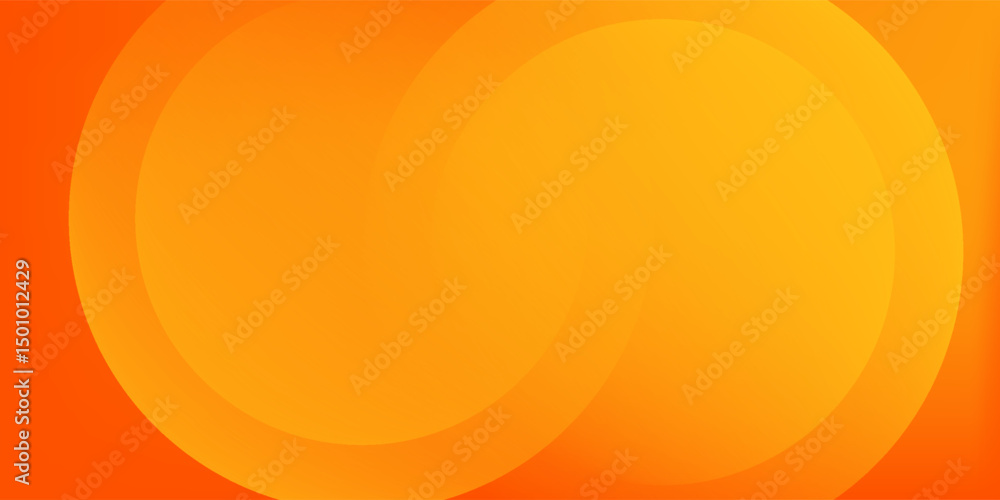 Poster abstract orange background with circles. vector