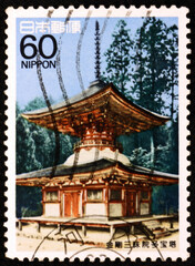 Postage stamp Japan 1987 Kongo Sanmai in Tahotoh Temple, Kamakura Era, Koyasan