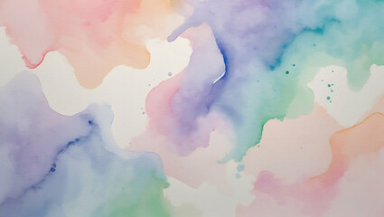 Obraz premium Abstract watercolor background of pastel colors with delicate soft blends and textural variations