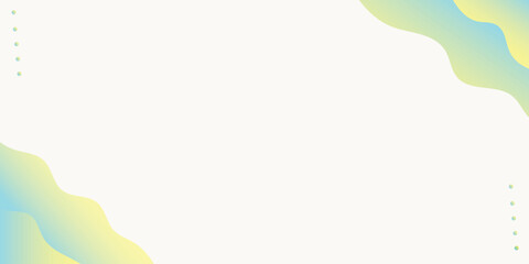 Abstract green curve waves background isolated on white and is the edge of the picture, Panoramic banner background with copy space