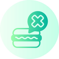 no junk food gradient icon
