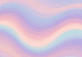 Abstract Digital Illustration of Pastel Colors Wave Patterned Background