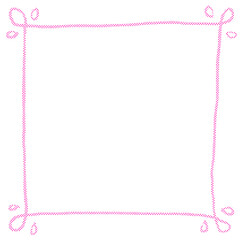 ピンクのハーフトーンの素朴な手描きフレーム