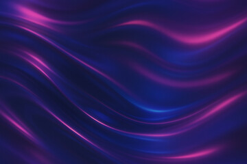 Glassy chrome waveforms in blended violet, midnight blue, and magenta light, soft motion blur and futuristic reflections, high detail digital art