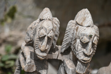 Fototapeta premium art africain Senegal bois sculpture statue