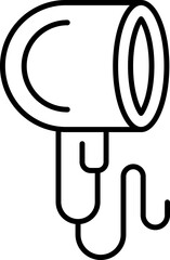Hair Dryer Minimalistic Sign for Web and Graphic Design, Apps, Banners, Social Network and Cards