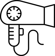 Hair Dryer Outline Simple Linear Image Collection. Editable Stroke. Perfect for Web Sites, Books, Cards, Apps