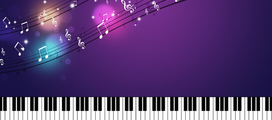 classic music piano banner