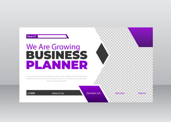 Website Header Design for corporate business agency 