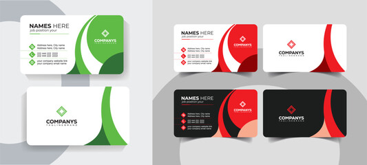 Minimal and Clean Business Card Design Template for Corporate Use. Professional and modern business card template for personal use.