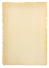 Obraz premium Empty grungy yellowed poster or paper background.Rough grungy scratched and torn ripped edges