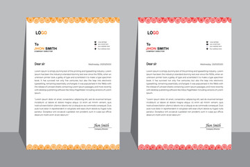 Corporate modern letterhead design