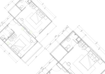 Floor plan designed building on the drawing.
