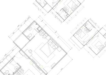 Floor plan designed building on the drawing.