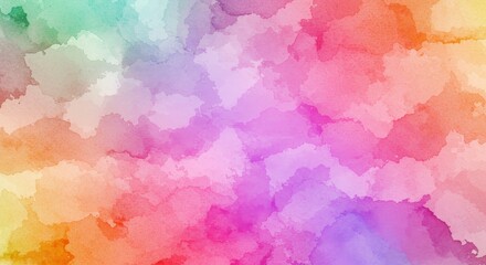 Abstract Watercolor Rainbow Background With Vibrant Colors and Texture