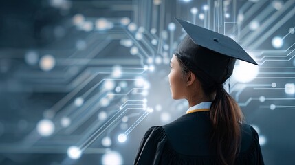 Graduate in Cap and Gown