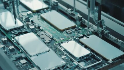 Modern smartphone factory. - Powered by Adobe