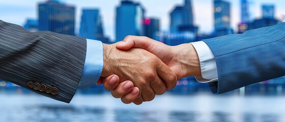 handshake of business man and woman