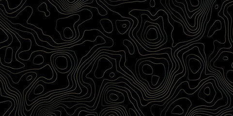 Abstract Topographic Contour Background. Modern Contour Pattern Background. Vector Map Lines. Topographic Flow map